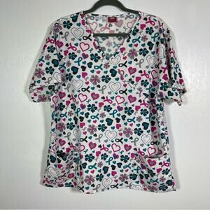 Sherly Uniforms, Scrub Top Size 1X. VNeck Faux Wrap Top. In excellent condition!